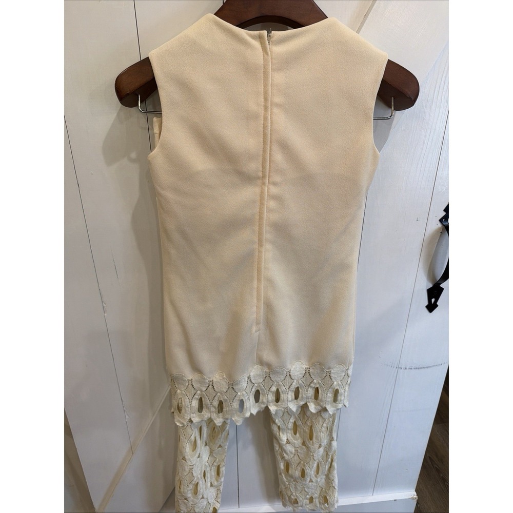 Vintage Slax n' Stuf 60s/70s Lace Pattern Pant Set - Picture 8 of 16